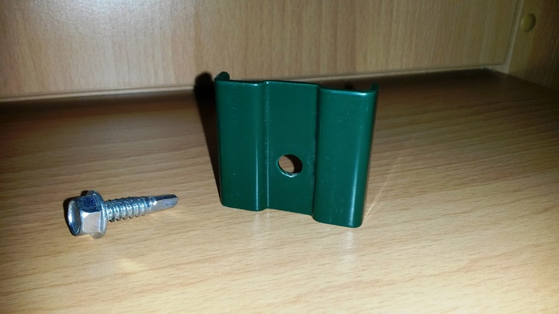 Collier 3D pour poteau carré - zinc+vert