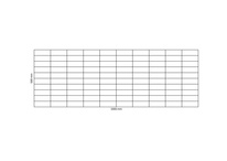 Filet de gabion 1000x500 mm, maille 100x50 mm