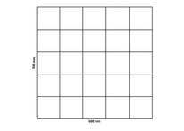 Filet de gabion 500x500 mm, maille 100x100 mm