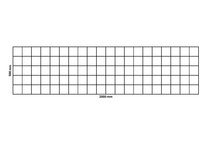 Filet de gabion 2000x500 mm, maille 100x100 mm