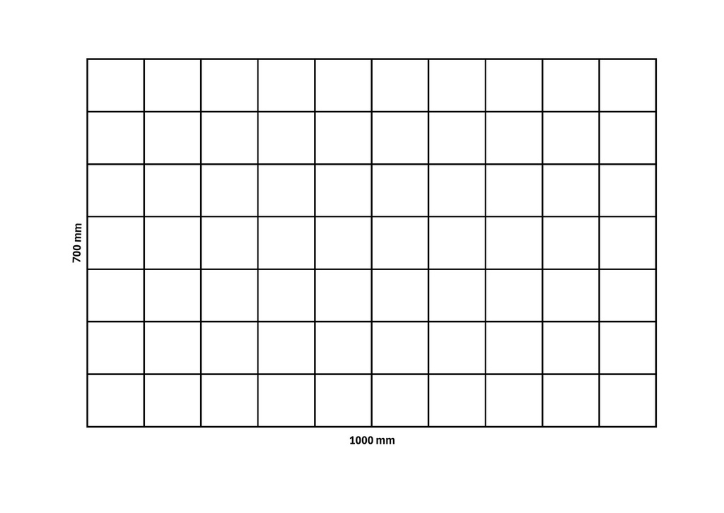 Filet de gabion 1000x700 mm, maille 100x100 mm