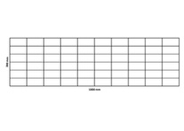Filet de gabion 1000x300 mm, maille 100x50 mm