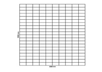 Filet de gabion 1000x1000 mm, maille 100x50 mm