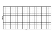 Filet de gabion 2000x1000 mm, maille 100x100 mm