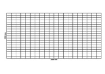 Filet de gabion 2000x1000 mm, maille 100x50 mm