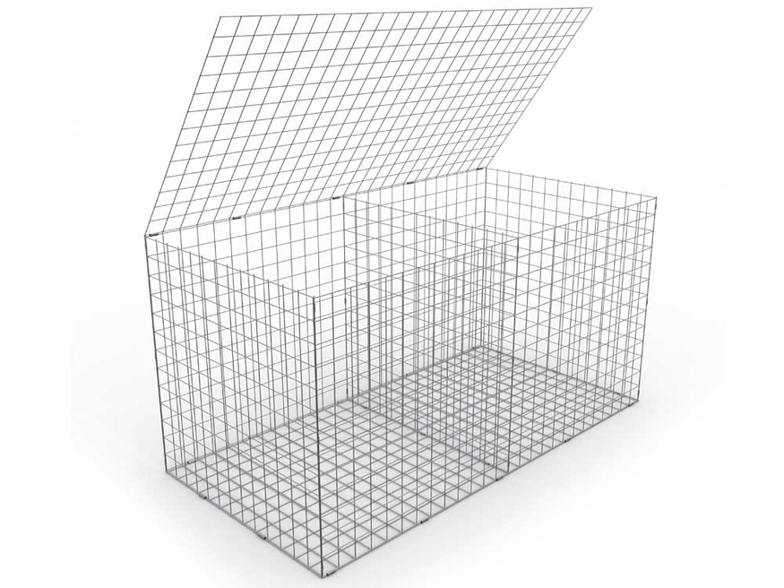 Gabion 2000x1000x1000 mm, maille 100x100 mm