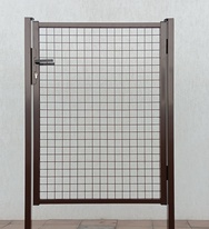 Portail de jardin 940x1460 marron - gauche