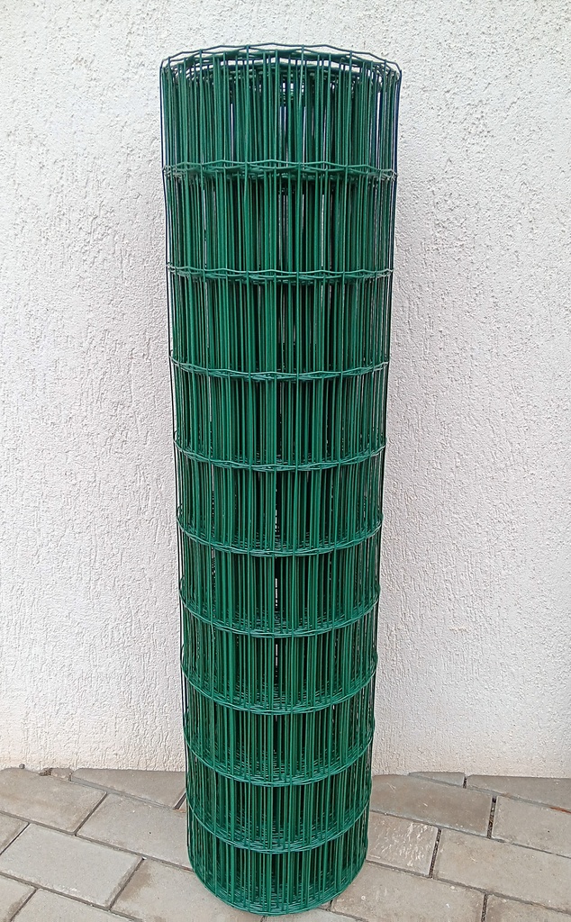 Treillis soudé plastifié Metuje - vert - hauteur 150 cm, maille 100*50 mm, rouleau 25 m