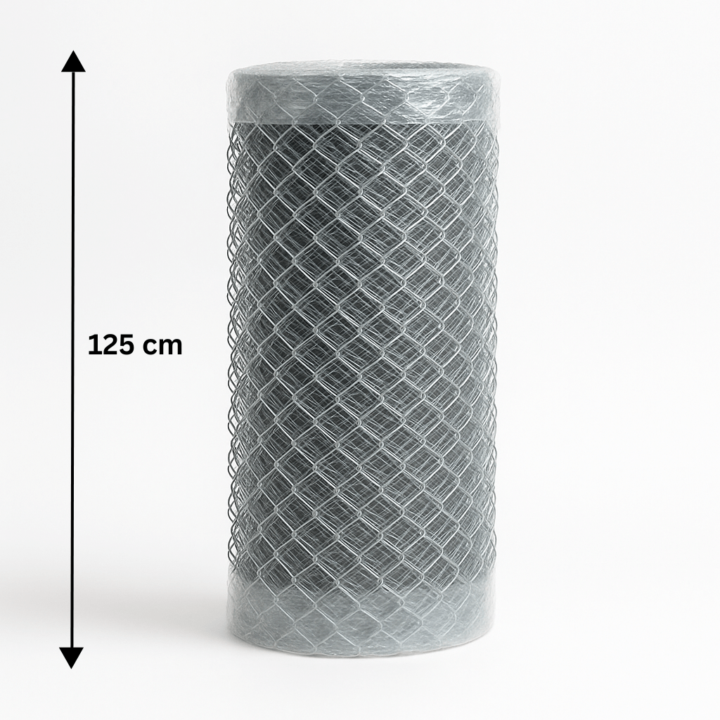 Maille galvanisée 125 cm, rouleau de 25 m
