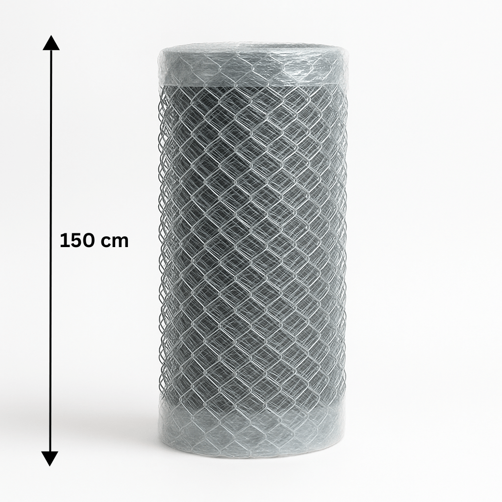 Maille galvanisée 150 cm, rouleau de 25 m