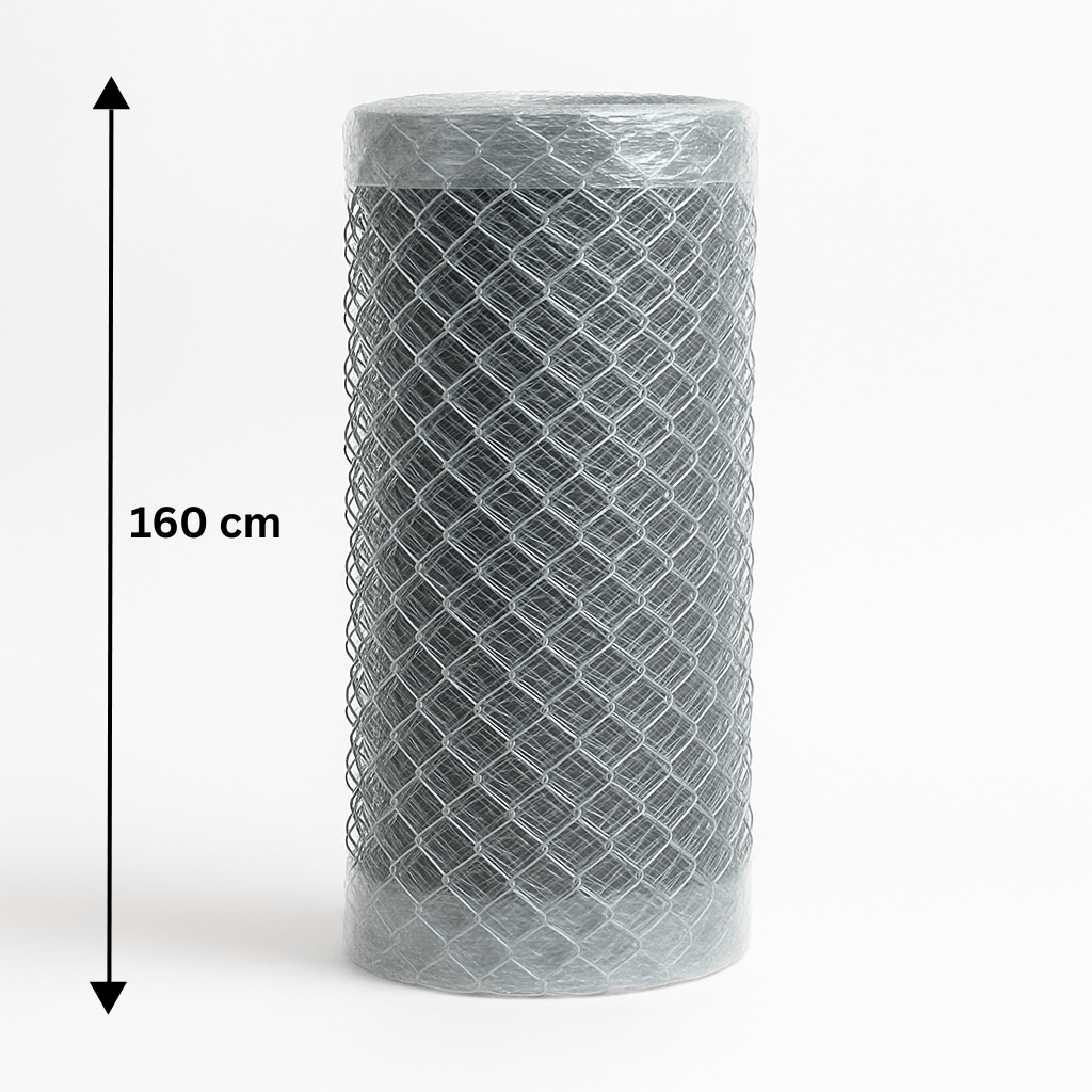 Maille galvanisée 160 cm, rouleau de 25 m