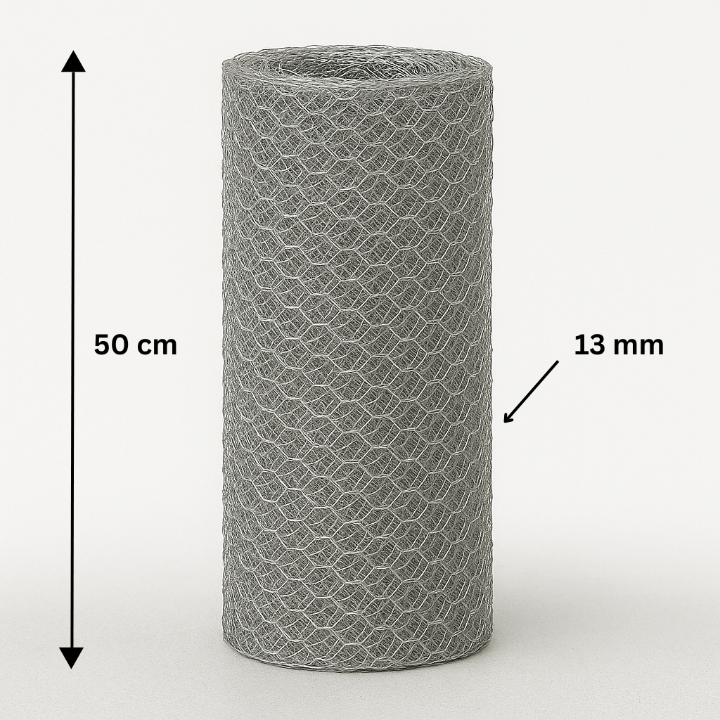 Maille hexagonale galvanisée 13/0,7/500/10m