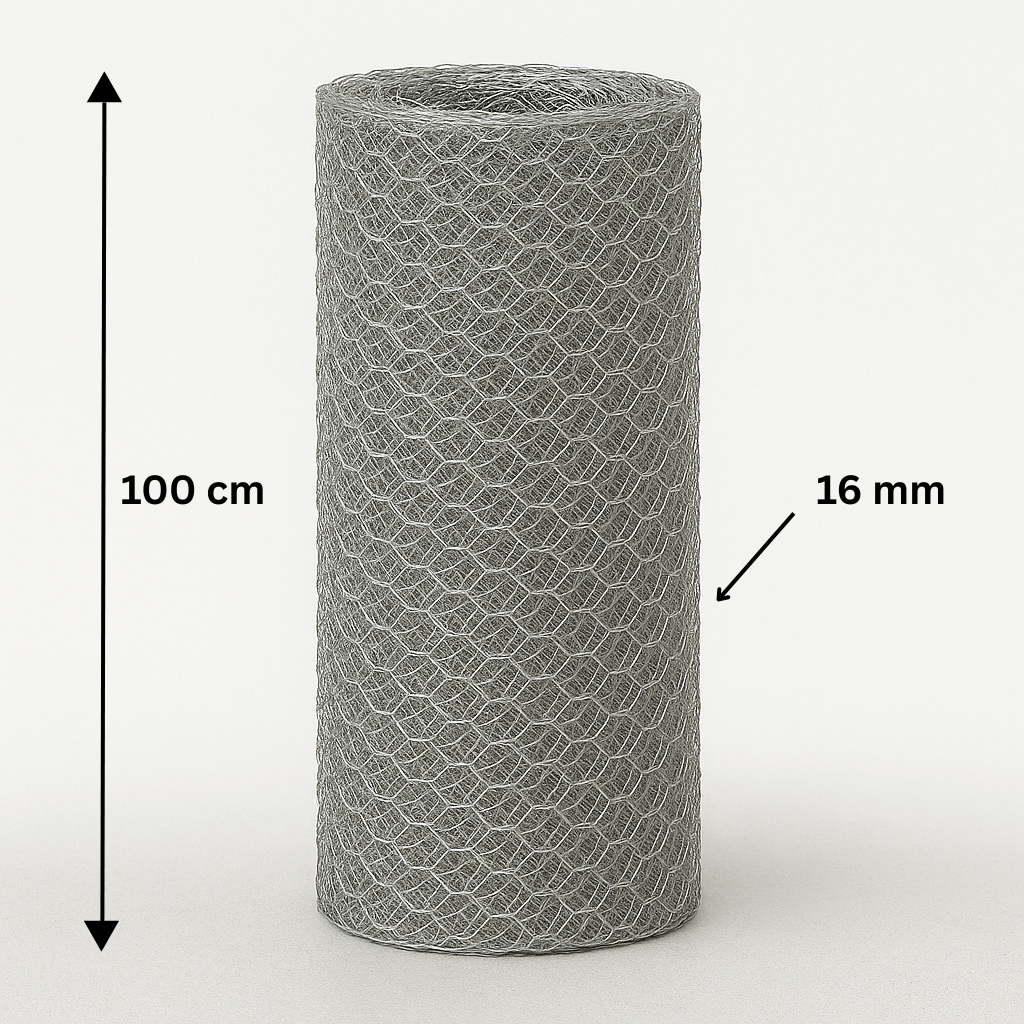 Maille hexagonale galvanisée 16/0,7/1000/50m