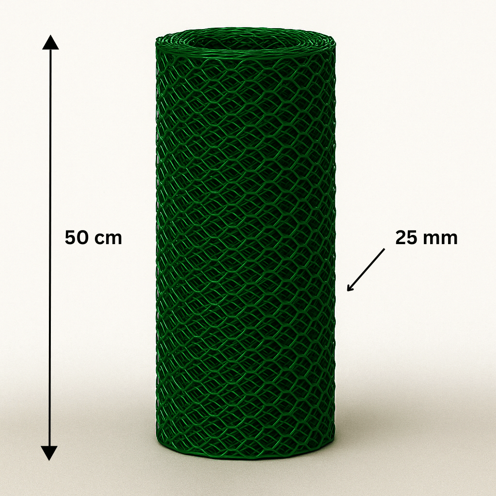 Filet poplast hexagonal 25/1.0/500/10m