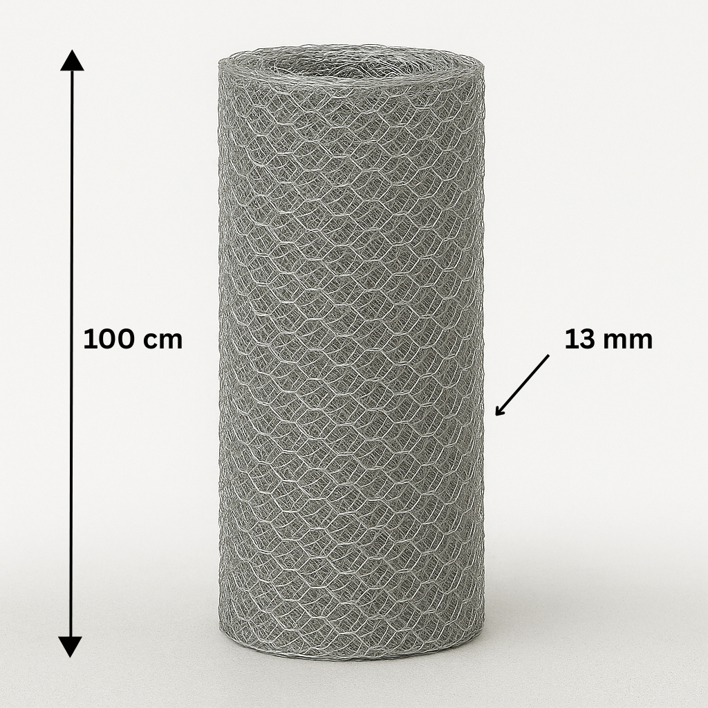 Maille hexagonale galvanisée 13/0,7/1000/50m